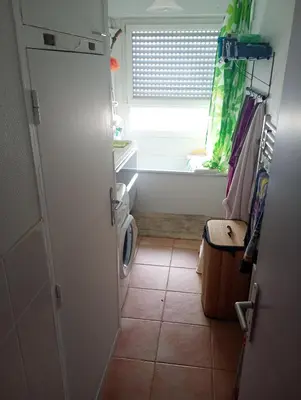 Salle de bains dans l'établissement Location appartement