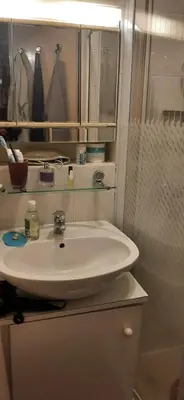 Salle de bains dans l'établissement Appartement confortable à Auvers-sur-Oise, 50 m², jardin
