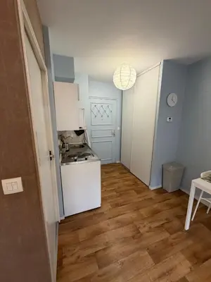 Cuisine ou kitchenette dans l'établissement Charmant appartement Centre Ville