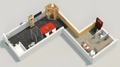 Plan de l'établissement Le Qube Romantique by Prestige Home Living - sauna & balnéo 2 places - Montdidier