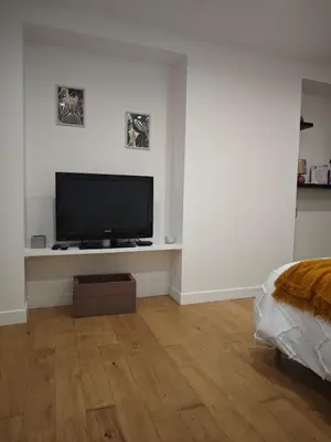 Télévision ou salle de divertissement dans l'établissement L'Annexe de la Granvillaise à 10 min de Pacy sur Eure