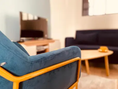 Coin salon dans l'établissement Rouen Intime - Cocon rénové en Hypercentre - 256