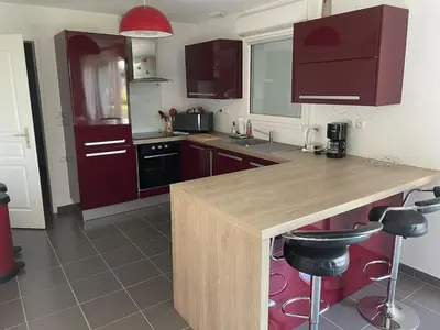 Cuisine ou kitchenette dans l'établissement Les Oiseaux de Marie Baie de Somme