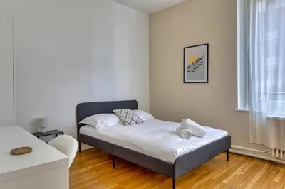 Un ou plusieurs lits dans un hébergement de l'établissement Le Lili's Home élégant F4 proche du centre-ville de Rouen