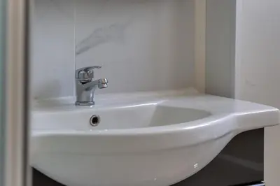 Salle de bains dans l'établissement Le Lili's Home élégant F4 proche du centre-ville de Rouen