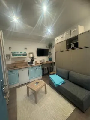 Cuisine ou kitchenette dans l'établissement La douce escapade