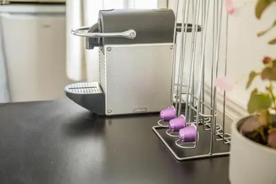 Cuisine ou kitchenette dans l'établissement Studio indépendant proche gare