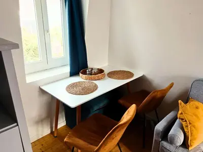 Coin salon dans l'établissement Studio Cosy Proche Gare Rouen Rive Droite