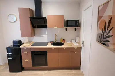 Cuisine ou kitchenette dans l'établissement Forges-Zen