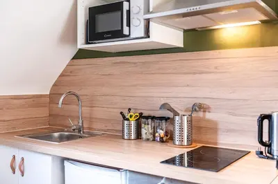 Cuisine ou kitchenette dans l'établissement Charmant T2 cosy et lumineux - 284