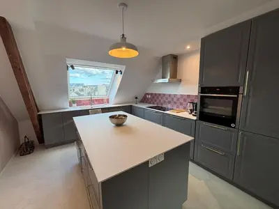 Cuisine ou kitchenette dans l'établissement Duplex Spacieux et Lumineux au cœur de Dieppe