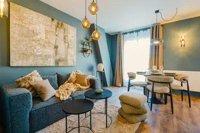 Coin salon dans l'établissement Maison Kolsaas