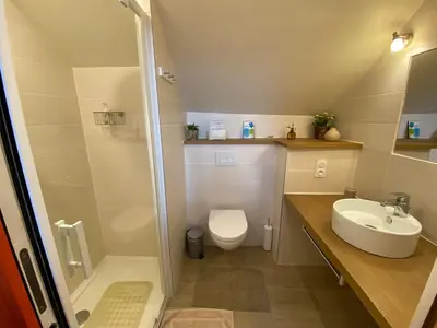 Salle de bains dans l'établissement La Musardine en Vexin