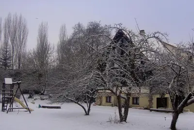 L'établissement La Maison du Verger en hiver