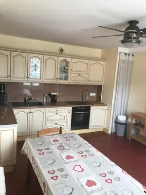 Cuisine ou kitchenette dans l'établissement La maison d'amis
