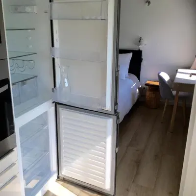 Cuisine ou kitchenette dans l'établissement La Maisonnette de Senlis