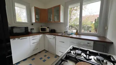Cuisine ou kitchenette dans l'établissement Gîte Monatella