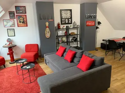 Coin salon dans l'établissement Amiens LOFT