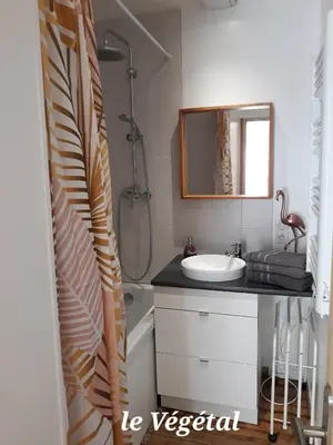 Plan de l'établissement Les Belles Terrasses Dieppe ,3 appartements , LE VEGETAL de 1 à 8 personnes , LE TROPICAL de 1 à 6 personnes , LE FLORAL avec TERRASSE de 1 à 3 personnes , quartier calme au stationnement gratuit à coté de l'avenue verte