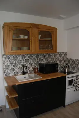 Cuisine ou kitchenette dans l'établissement Ramier