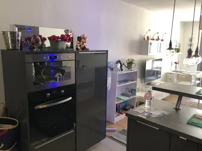 Cuisine ou kitchenette dans l'établissement Dieppe centre historique proche château et plage