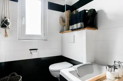 Salle de bains dans l'établissement La Souche