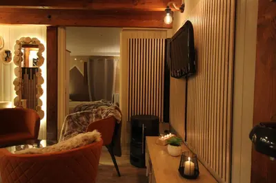 Coin salon dans l'établissement Le clos des charmelines