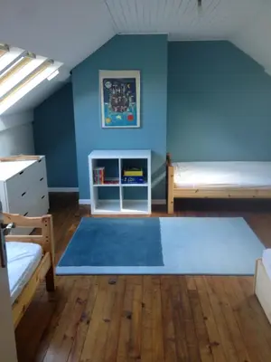 Un ou plusieurs lits dans un hébergement de l'établissement VUE SEINE Chambre Panorama