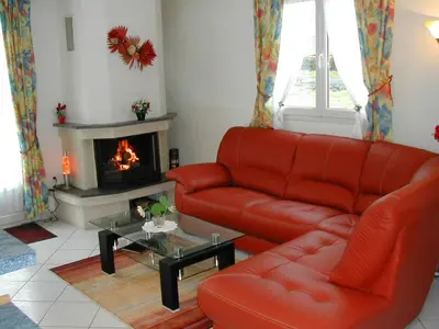 Coin salon dans l'établissement Gîte Dieppe