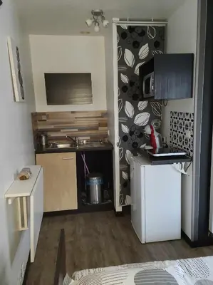 Cuisine ou kitchenette dans l'établissement Cléome