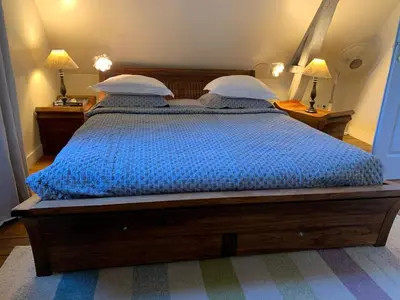 Un ou plusieurs lits dans un hébergement de l'établissement Chambres d'Hôtes Villa Mon Repos