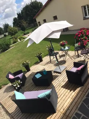 Jardin de l'établissement Les Chambres de Paule