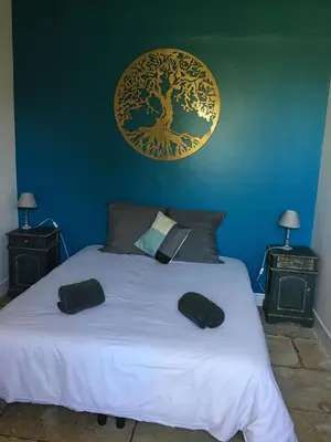 Un ou plusieurs lits dans un hébergement de l'établissement Chambres au Domaine de Seraincourt