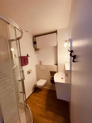 Salle de bains dans l'établissement Le Clos Robinson