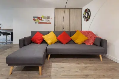 Coin salon dans l'établissement La Dimière - Appartements de standing en hyper-centre - Louviers