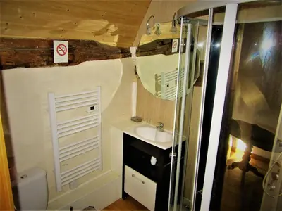 Salle de bains dans l'établissement Appartement au bord de l'Eure