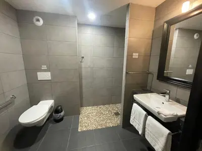 Salle de bains dans l'établissement Clos De La Vaupalière - Rouen