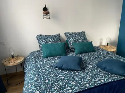 Un ou plusieurs lits dans un hébergement de l'établissement Maison individuelle dans ancienne ecurie