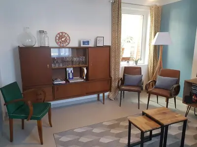 Coin salon dans l'établissement Les Bruyeres