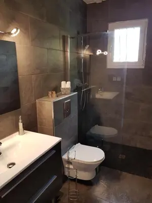 Salle de bains dans l'établissement Le Clos Magedon