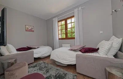 Un ou plusieurs lits dans un hébergement de l'établissement Le Clos Magedon