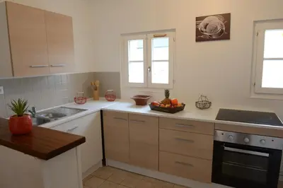 Cuisine ou kitchenette dans l'établissement Le Cerf-Volant