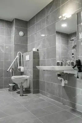 Salle de bains dans l'établissement Hotel Les Galets