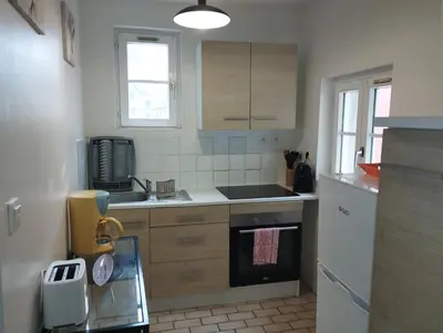 Cuisine ou kitchenette dans l'établissement La Plaisance
