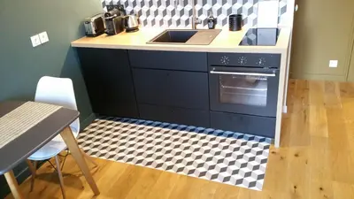 Cuisine ou kitchenette dans l'établissement Fiquet de Normanville pour votre bien être en plein coeur historique