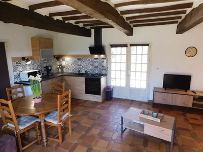 Cuisine ou kitchenette dans l'établissement La closerie aux écureuils