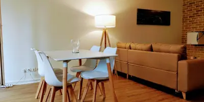Coin salon dans l'établissement Appart'HomeCity - Rouen Grand Voile