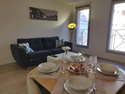 Coin salon dans l'établissement Appart'HomeCity - Rouen Vauban
