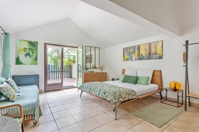 Un ou plusieurs lits dans un hébergement de l'établissement L'Orée de Giverny