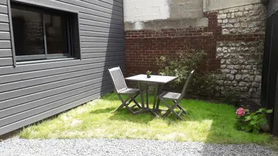 Jardin de l'établissement Studio avec jardin et stationnement gratuit à Rouen